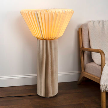 Archer 37" Modern Minimalist Pleated Shade Floor Lamp